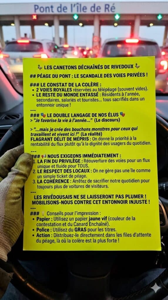 Île de Ré : colère grandissante au péage, les usagers dénoncent une gestion « à deux vitesses »