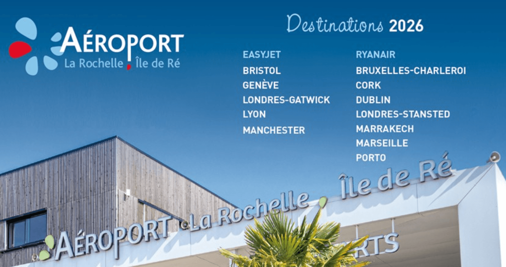 Aéroport de La Rochelle-Île de Ré : un été 2026 record porté par la clientèle internationale