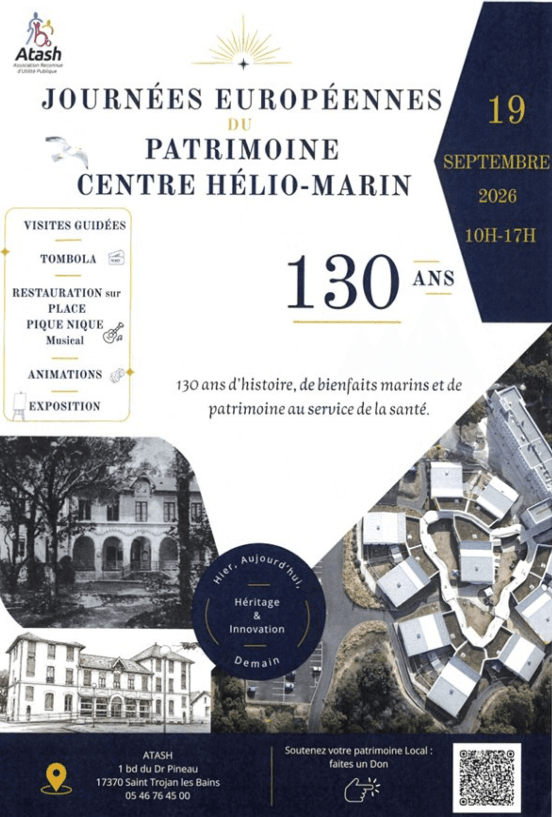 Saint-Trojan-les-Bains : l’ATASH célèbre 130 ans d’histoire et ouvre les portes de son centre hélio-marin