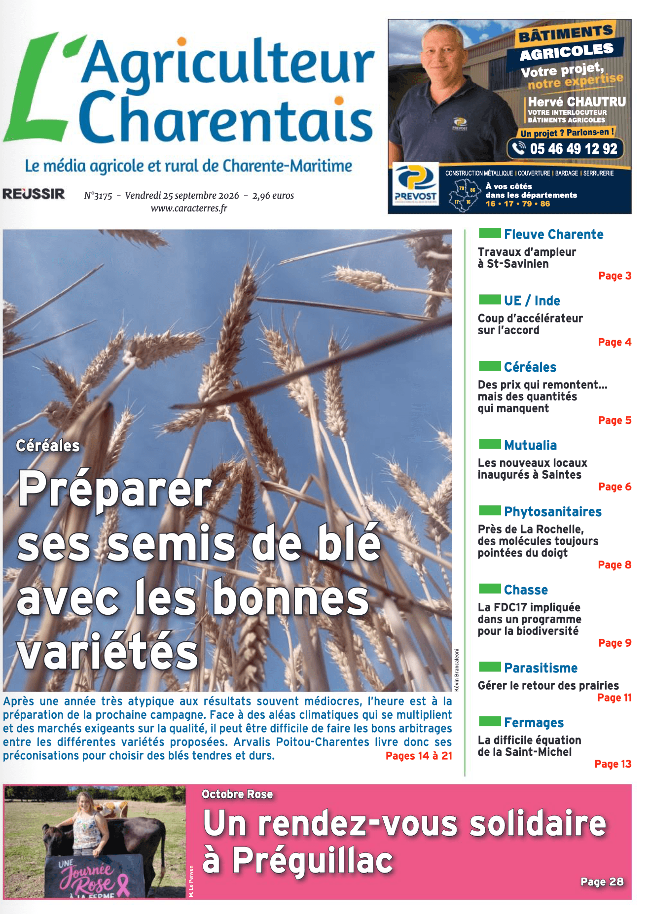 Charente-Maritime : près de 2 millions d’euros mobilisés pour soutenir les agriculteurs fragilisés